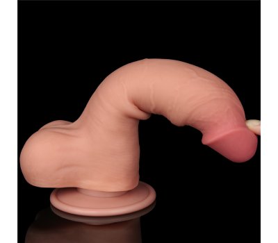 Реалистичный фаллос на присоске Sliding Skin Dual Layer Dong, 20 см, Ø 3,9 см Реалистичный фаллос на присоске Sliding Skin Dual Layer Dong, 20 см, Ø 3,9 см
