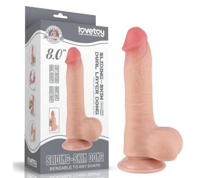 Реалистичный фаллос на присоске Sliding Skin Dual Layer Dong, 20 см, Ø 3,9 см Реалистичный фаллос на присоске Sliding Skin Dual Layer Dong, 20 см, Ø 3,9 см