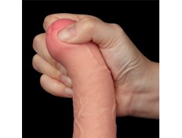 Реалистичный фаллос на присоске Sliding Skin Dual Layer Dong, 20 см, Ø 3,9 см-foto11