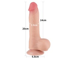 Реалистичный фаллос на присоске Sliding Skin Dual Layer Dong, 20 см, Ø 3,9 см-foto4