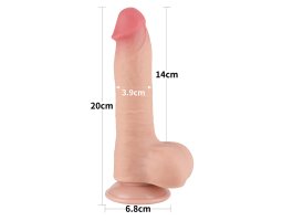 Реалистичный фаллос на присоске Sliding Skin Dual Layer Dong, 20 см, Ø 3,9 см-foto4