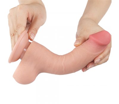 Реалистичный фаллос на присоске Sliding Skin Dual Layer Dong, 20 см, Ø 3,9 см Реалистичный фаллос на присоске Sliding Skin Dual Layer Dong, 20 см, Ø 3,9 см