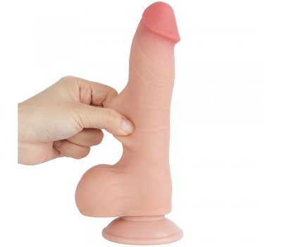Реалистичный фаллос на присоске Sliding Skin Dual Layer Dong, 20 см, Ø 3,9 см Реалистичный фаллос на присоске Sliding Skin Dual Layer Dong, 20 см, Ø 3,9 см