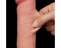 Реалистичный фаллос без мошонки на присоске Sliding Skin Dual Layer Dong, 20 см, Ø 3,8 см-foto8