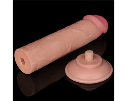 Реалистичный фаллос без мошонки на присоске Sliding Skin Dual Layer Dong, 20 см, Ø 3,8 см-foto6