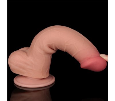 Реалистичный фаллос на присоске Sliding Skin Dual Layer Dong, 20,8 см, Ø 4 см Реалистичный фаллос на присоске Sliding Skin Dual Layer Dong, 20,8 см, Ø 4 см