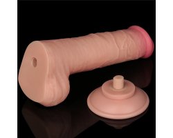 Реалистичный фаллос на присоске Sliding Skin Dual Layer Dong, 20,8 см, Ø 4 см-foto10