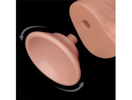 Реалистичный фаллос на присоске Sliding Skin Dual Layer Dong, 20,8 см, Ø 4 см-foto11