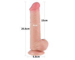 Реалистичный фаллос на присоске Sliding Skin Dual Layer Dong, 20,8 см, Ø 4 см-foto9