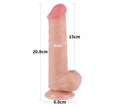 Реалистичный фаллос на присоске Sliding Skin Dual Layer Dong, 20,8 см, Ø 4 см Реалистичный фаллос на присоске Sliding Skin Dual Layer Dong, 20,8 см, Ø 4 см