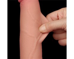 Реалистичный фаллос на присоске Sliding Skin Dual Layer Dong, 22 см, Ø 4 см-foto10