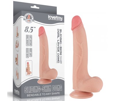 Реалистичный фаллос на присоске Sliding Skin Dual Layer Dong, 22 см, Ø 4 см Реалистичный фаллос на присоске Sliding Skin Dual Layer Dong, 22 см, Ø 4 см