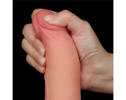 Реалистичный фаллос на присоске Sliding Skin Dual Layer Dong, 22 см, Ø 4 см-foto12