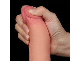 Реалистичный фаллос на присоске Sliding Skin Dual Layer Dong, 22 см, Ø 4 см-foto12