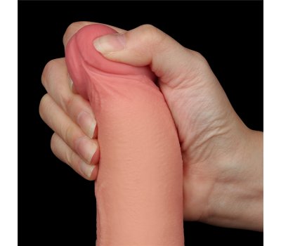 Реалистичный фаллос на присоске Sliding Skin Dual Layer Dong, 22 см, Ø 4 см Реалистичный фаллос на присоске Sliding Skin Dual Layer Dong, 22 см, Ø 4 см