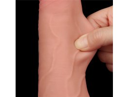 Реалистичный фаллос на присоске Sliding Skin Dual Layer Dong, 22 см, Ø 4,3 см-foto6