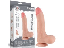 Реалистичный фаллос на присоске Sliding Skin Dual Layer Dong, 22 см, Ø 4,3 см