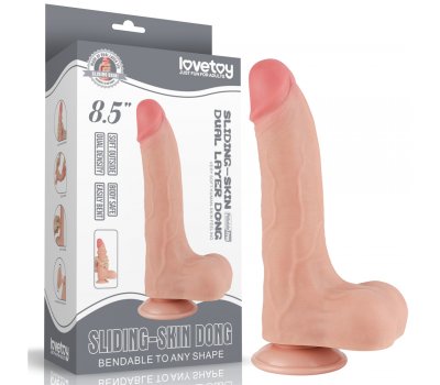 Реалистичный фаллос на присоске Sliding Skin Dual Layer Dong, 22 см, Ø 4,3 см Реалистичный фаллос на присоске Sliding Skin Dual Layer Dong, 22 см, Ø 4,3 см