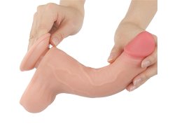 Реалистичный фаллос на присоске Sliding Skin Dual Layer Dong, 22 см, Ø 4,3 см-foto4