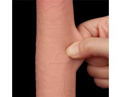 Реалистичный фаллос на присоске Sliding Skin Dual Layer Dong, 22 см, Ø 3,7 см-foto9