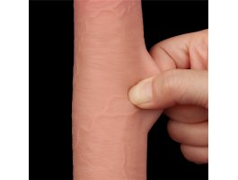 Реалистичный фаллос на присоске Sliding Skin Dual Layer Dong, 22 см, Ø 3,7 см-foto9