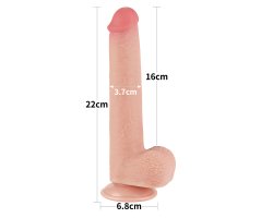 Реалистичный фаллос на присоске Sliding Skin Dual Layer Dong, 22 см, Ø 3,7 см-foto11