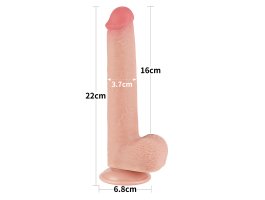 Реалистичный фаллос на присоске Sliding Skin Dual Layer Dong, 22 см, Ø 3,7 см-foto11