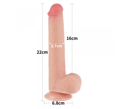 Реалистичный фаллос на присоске Sliding Skin Dual Layer Dong, 22 см, Ø 3,7 см Реалистичный фаллос на присоске Sliding Skin Dual Layer Dong, 22 см, Ø 3,7 см