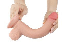 Реалистичный фаллос на присоске Sliding Skin Dual Layer Dong, 22 см, Ø 3,7 см-foto2