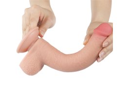 Реалистичный фаллос на присоске Sliding Skin Dual Layer Dong, 22 см, Ø 3,7 см-foto2