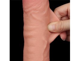 Реалистичный фаллос на присоске Sliding Skin Dual Layer Dong, 24 см, Ø 4,3 см-foto9