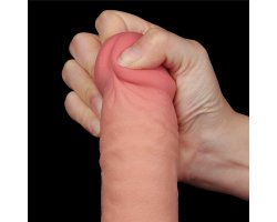 Реалистичный фаллос на присоске Sliding Skin Dual Layer Dong, 24 см, Ø 4,3 см-foto4