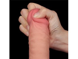 Реалистичный фаллос на присоске Sliding Skin Dual Layer Dong, 24 см, Ø 4,3 см-foto4