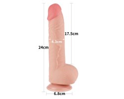 Реалистичный фаллос на присоске Sliding Skin Dual Layer Dong, 24 см, Ø 4,3 см-foto5