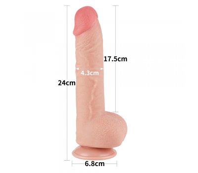 Реалистичный фаллос на присоске Sliding Skin Dual Layer Dong, 24 см, Ø 4,3 см Реалистичный фаллос на присоске Sliding Skin Dual Layer Dong, 24 см, Ø 4,3 см