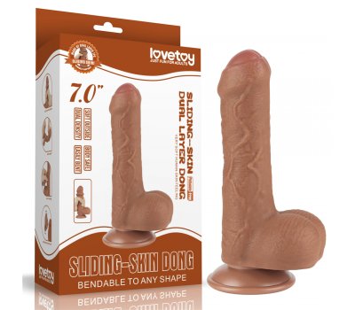 Реалистичный фаллос мулат на присоске Sliding Skin Dual Layer Dong, 18,3 см, Ø 3,5 см Реалистичный фаллос мулат на присоске Sliding Skin Dual Layer Dong, 18,3 см, Ø 3,5 см