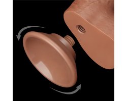 Реалистичный фаллос мулат на присоске Sliding Skin Dual Layer Dong, 18,3 см, Ø 3,5 см-foto8