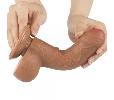 Реалистичный фаллос мулат на присоске Sliding Skin Dual Layer Dong, 18,3 см, Ø 3,5 см Реалистичный фаллос мулат на присоске Sliding Skin Dual Layer Dong, 18,3 см, Ø 3,5 см