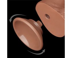 Реалистичный фаллос мулат на присоске Sliding Skin Dual Layer Dong, 19,5 см, Ø 3,5 см-foto10