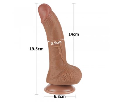 Реалистичный фаллос мулат на присоске Sliding Skin Dual Layer Dong, 19,5 см, Ø 3,5 см Реалистичный фаллос мулат на присоске Sliding Skin Dual Layer Dong, 19,5 см, Ø 3,5 см