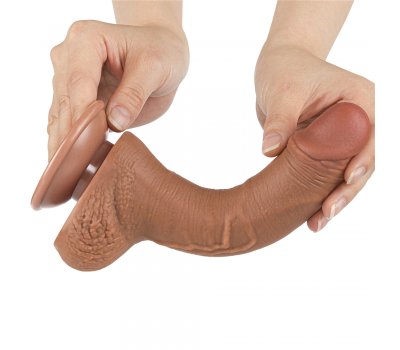 Реалистичный фаллос мулат на присоске Sliding Skin Dual Layer Dong, 19,5 см, Ø 3,5 см Реалистичный фаллос мулат на присоске Sliding Skin Dual Layer Dong, 19,5 см, Ø 3,5 см