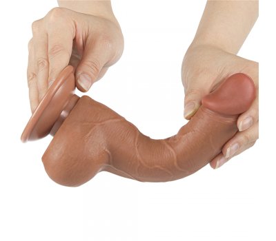 Реалистичный фаллос мулат на присоске Sliding Skin Dual Layer Dong, 19,5 см, Ø 3,6 см Реалистичный фаллос мулат на присоске Sliding Skin Dual Layer Dong, 19,5 см, Ø 3,6 см