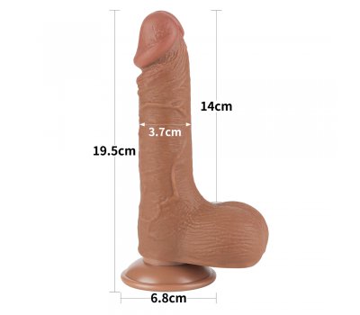Реалистичный фаллос мулат на присоске Sliding Skin Dual Layer Dong, 19,5 см, Ø 3,7 см Реалистичный фаллос мулат на присоске Sliding Skin Dual Layer Dong, 19,5 см, Ø 3,7 см