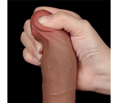 Реалистичный фаллос мулат на присоске Sliding Skin Dual Layer Dong, 20 см, Ø 3,9 см Реалистичный фаллос мулат на присоске Sliding Skin Dual Layer Dong, 20 см, Ø 3,9 см