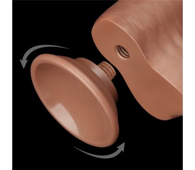 Реалистичный фаллос мулат на присоске Sliding Skin Dual Layer Dong, 20 см, Ø 3,9 см Реалистичный фаллос мулат на присоске Sliding Skin Dual Layer Dong, 20 см, Ø 3,9 см