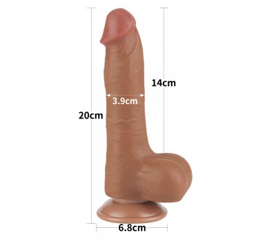 Реалистичный фаллос мулат на присоске Sliding Skin Dual Layer Dong, 20 см, Ø 3,9 см Реалистичный фаллос мулат на присоске Sliding Skin Dual Layer Dong, 20 см, Ø 3,9 см
