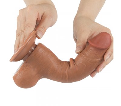 Реалистичный фаллос мулат на присоске Sliding Skin Dual Layer Dong, 20 см, Ø 3,9 см Реалистичный фаллос мулат на присоске Sliding Skin Dual Layer Dong, 20 см, Ø 3,9 см