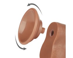 Реалистичный фаллос мулат на присоске Sliding Skin Dual Layer Dong, 20 см, Ø 3,9 см-foto5