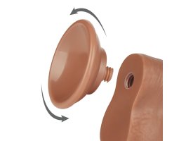 Реалистичный фаллос мулат на присоске Sliding Skin Dual Layer Dong, 20 см, Ø 3,9 см-foto5
