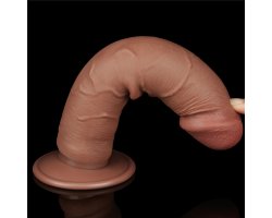 Реалистичный фаллос мулат без мошонки на присоске Sliding Skin Dual Layer Dong, 20 см, Ø 3,8 см-foto13